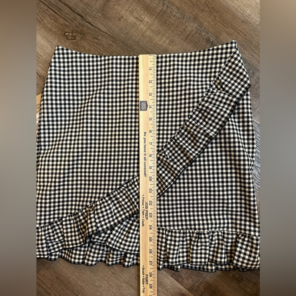 Minimum Black & White Gingham Ruffle Skirt Size M… - image 7